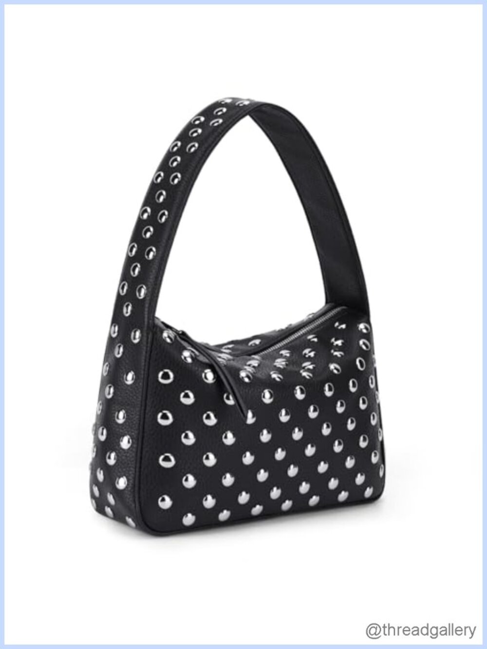 Studded Faux Leather Shoulder Bag Y2K Handbag for Women Purse